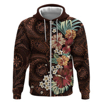 Kanoa Hawai'i Hibiscus Hoodie Polynesian Tribal Tattoo Pattern Floral Elements