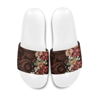 Kanoa Hawai'i Hibiscus Slide Sandals Polynesian Tribal Tattoo Pattern Floral Elements