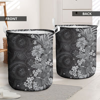 Pauli Hawai'i Hibiscus Laundry Basket Polynesian Tribal Tattoo Pattern Floral Elements