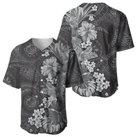 Pauli Hawai'i Hibiscus Baseball Jersey Polynesian Tribal Tattoo Pattern Floral Elements