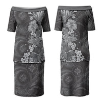Pauli Hawai'i Hibiscus Family Matching Puletasi and Hawaiian Shirt Polynesian Tribal Tattoo Pattern Floral Elements