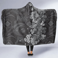 Pauli Hawai'i Hibiscus Hooded Blanket Polynesian Tribal Tattoo Pattern Floral Elements