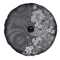 Pauli Hawai'i Hibiscus Spare Tire Cover Polynesian Tribal Tattoo Pattern Floral Elements
