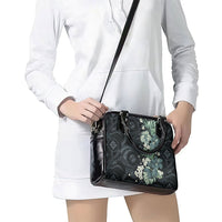 Pauliuli Hawai'i Hibiscus Shoulder Handbag Polynesian Tribal Tattoo Pattern Floral Elements
