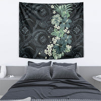 Pauliuli Hawai'i Hibiscus Tapestry Polynesian Tribal Tattoo Pattern Floral Elements