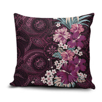 Poni Mama Hawai'i Hibiscus Pillow Cover Polynesian Tribal Tattoo Pattern Floral Elements