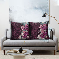 Poni Mama Hawai'i Hibiscus Pillow Cover Polynesian Tribal Tattoo Pattern Floral Elements