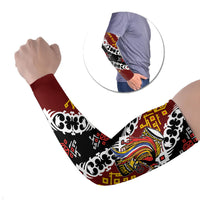 Personalised Papua New Guinea Bird Drum Arm Sleeves Papuan Batik Motif