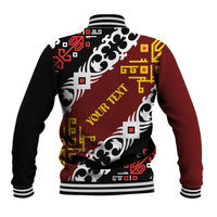 Personalised Papua New Guinea Bird Drum Baseball Jacket Papuan Batik Motif