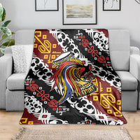 Papua New Guinea Bird Drum Blanket Papuan Batik Motif