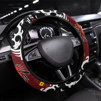 Papua New Guinea Bird Drum Steering Wheel Cover Papuan Batik Motif