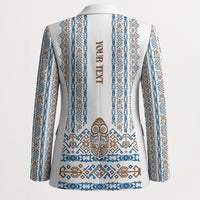 Personalised Papua New Guinea Bird Ethnic Blazer Papuan Batik Inspired Pattern
