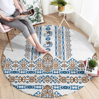 Papua New Guinea Bird Ethnic Round Carpet Papuan Batik Inspired Pattern