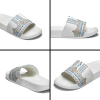 Papua New Guinea Bird Ethnic Slide Sandals Papuan Batik Inspired Pattern
