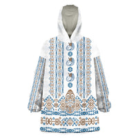 Personalised Papua New Guinea Bird Ethnic Wearable Blanket Hoodie Papuan Batik Inspired Pattern