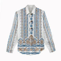 Personalised Papua New Guinea Bird Ethnic Women Casual Shirt Papuan Batik Inspired Pattern