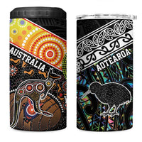 New Zealand and Australia Can Cooler Tumbler Maori Mix Aboriginal Art Style