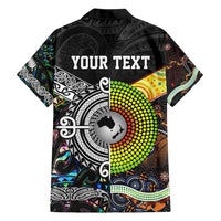 Personalised New Zealand and Australia Hawaiian Shirt Maori Mix Aboriginal Art Style LT9 - Polynesian Pride