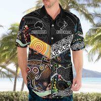 Personalised New Zealand and Australia Hawaiian Shirt Maori Mix Aboriginal Art Style LT9 - Polynesian Pride