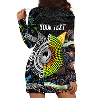 New Zealand and Australia Hoodie Dress Maori Mix Aboriginal Art Style