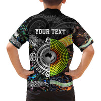 Personalised New Zealand and Australia Kid Hawaiian Shirt Maori Mix Aboriginal Art Style LT9 - Polynesian Pride