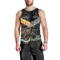 New Zealand and Australia Men Tank Top Maori Mix Aboriginal Art Style
