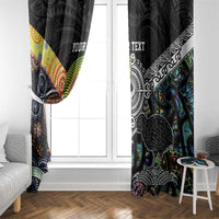 New Zealand and Australia Window Curtain Maori Mix Aboriginal Art Style