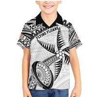 Custom Fiji Rugby Pacific Family Matching Mermaid Dress and Hawaiian Shirt Polynesian Palm Tattoo