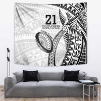 Custom Fiji Rugby Pacific Tapestry Polynesian Palm Tattoo