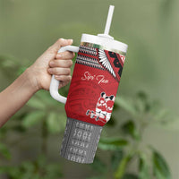 Personalised Tonga Rugby Pacific Tumbler With Handle Ikale Tahi Sipi Tau