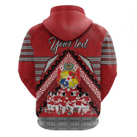 Personalised Tonga Rugby Pacific Zip Hoodie Ikale Tahi Sipi Tau