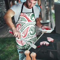 New Zealand Kowhaiwhai Christmas Apron Traditional Maori Koru Pattern - Polynesian Pride