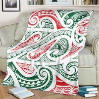 New Zealand Kowhaiwhai Christmas Blanket Traditional Maori Koru Pattern - Polynesian Pride