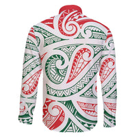 New Zealand Kowhaiwhai Christmas Family Matching Off The Shoulder Long Sleeve Dress and Hawaiian Shirt Traditional Maori Koru Pattern - Polynesian Pride