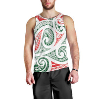 New Zealand Kowhaiwhai Christmas Men Tank Top Traditional Maori Koru Pattern - Polynesian Pride