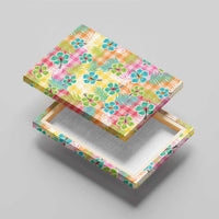 Hawaiian Palaka Canvas Wall Art Hibiscus Palm Leaf Pattern - Polynesian Pride