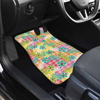 Hawaiian Palaka Car Mats Hibiscus Palm Leaf Pattern - Polynesian Pride