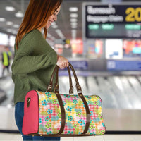 Hawaiian Palaka Travel Bag Hibiscus Palm Leaf Pattern LT9 - Polynesian Pride