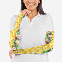 Hawaiian Palaka Arm Sleeves Hibiscus Pineapple Lei - Polynesian Pride