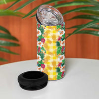 Hawaiian Palaka 4 in 1 Can Cooler Tumbler Hibiscus Pineapple Lei - Polynesian Pride