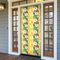 Hawaiian Palaka Door Cover Hibiscus Pineapple Lei - Polynesian Pride