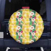Hawaiian Palaka Spare Tire Cover Hibiscus Pineapple Lei - Polynesian Pride