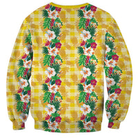 Hawaiian Palaka Sweatshirt Hibiscus Pineapple Lei LT9 - Polynesian Pride