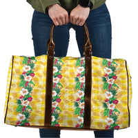 Hawaiian Palaka Travel Bag Hibiscus Pineapple Lei LT9 Yellow - Polynesian Pride