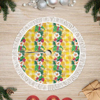 Hawaiian Palaka Tree Skirt Hibiscus Pineapple Lei - Polynesian Pride