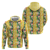 Hawaiian Palaka Zip Hoodie Hibiscus Pineapple Lei LT9 - Polynesian Pride