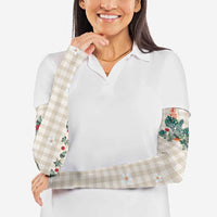 Brown Hawaiian Palaka Arm Sleeves Kukui Nut Money Lei - Polynesian Pride