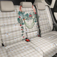 Brown Hawaiian Palaka Back Car Seat Cover Kukui Nut Money Lei - Polynesian Pride