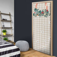 Brown Hawaiian Palaka Door Cover Kukui Nut Money Lei - Polynesian Pride