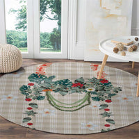 Brown Hawaiian Palaka Round Carpet Kukui Nut Money Lei LT9 - Polynesian Pride